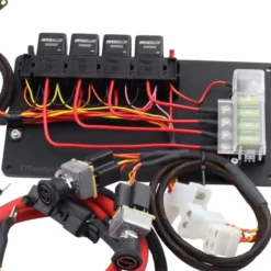 Kabelhärva med 4-Position Knapp och 4st Relän för 12v 1000W Värmepaket T7Design