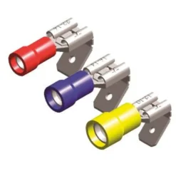 Kabelskor ''Flat/Hona'' Isolerade - 6,3mm (10st) QSP Products
