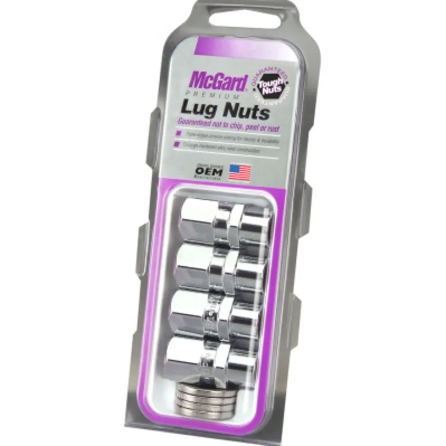 Krom Hex Hjulmuttrar (1/2-20 / 13/16 Hex / 1.6in. Längd) McGard