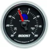 Laddtrycksmätare 52mm 30 IN HG / 20PSI (Mekanisk) Svart MOPAR