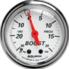 Laddtrycksmätare 52mm 30INHG-20PSI (Mekanisk) ARCTIC Vit