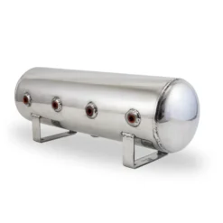 9.5 L Lufttank Polerad Aluminium (508x152mm) 4x 1/4'' Portar Fram & 1/4'' Dräneringsport Air Lift Performance
