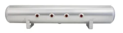 19 L Lufttank Raw Aluminium (914L x 152D mm) 4x 3/8'' Portar Fram & 1/4'' Dräneringsport Air Lift Performance