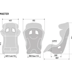 Master Advanced Racingstol Färg: Svart Sparco