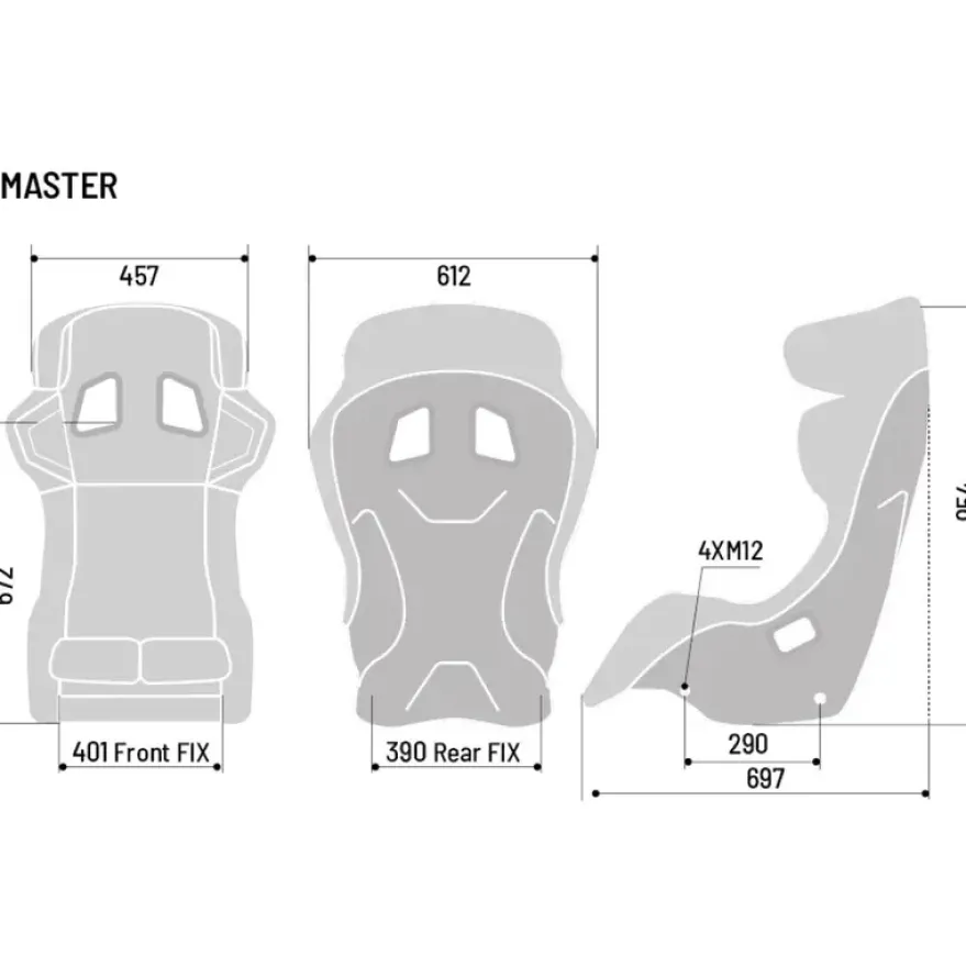 Master Advanced Racingstol Färg: Svart Sparco