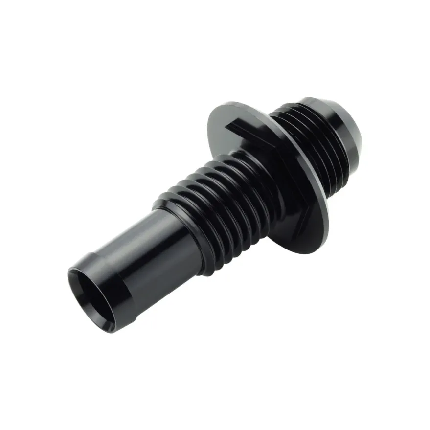 16 mm - AN10 (5/8'' - AN10) Bulkhead Slangadapter & Låsmutter - SvartT7 Design