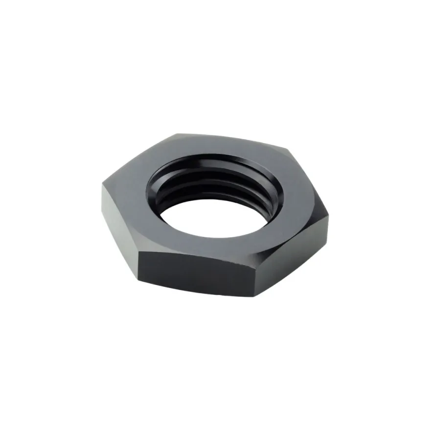 16 mm - AN10 (5/8'' - AN10) Bulkhead Slangadapter & Låsmutter - SvartT7 Design