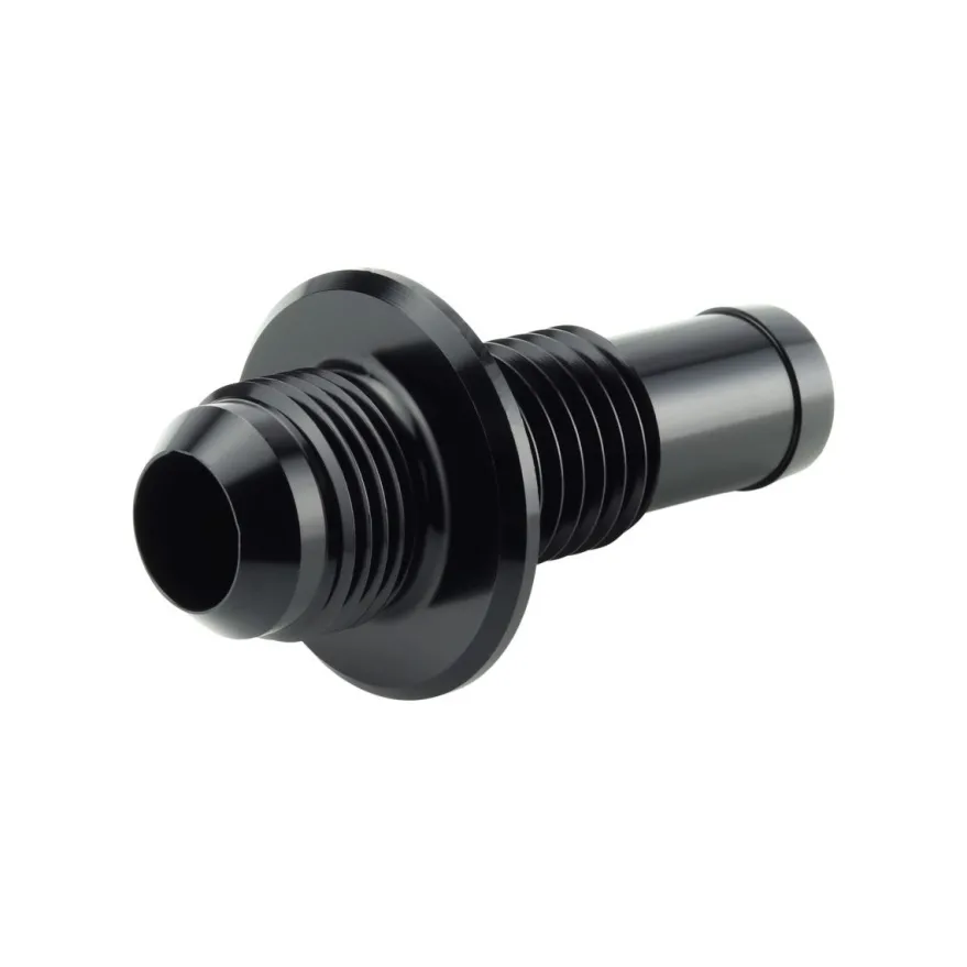 16 mm - AN10 (5/8'' - AN10) Bulkhead Slangadapter & Låsmutter - SvartT7 Design