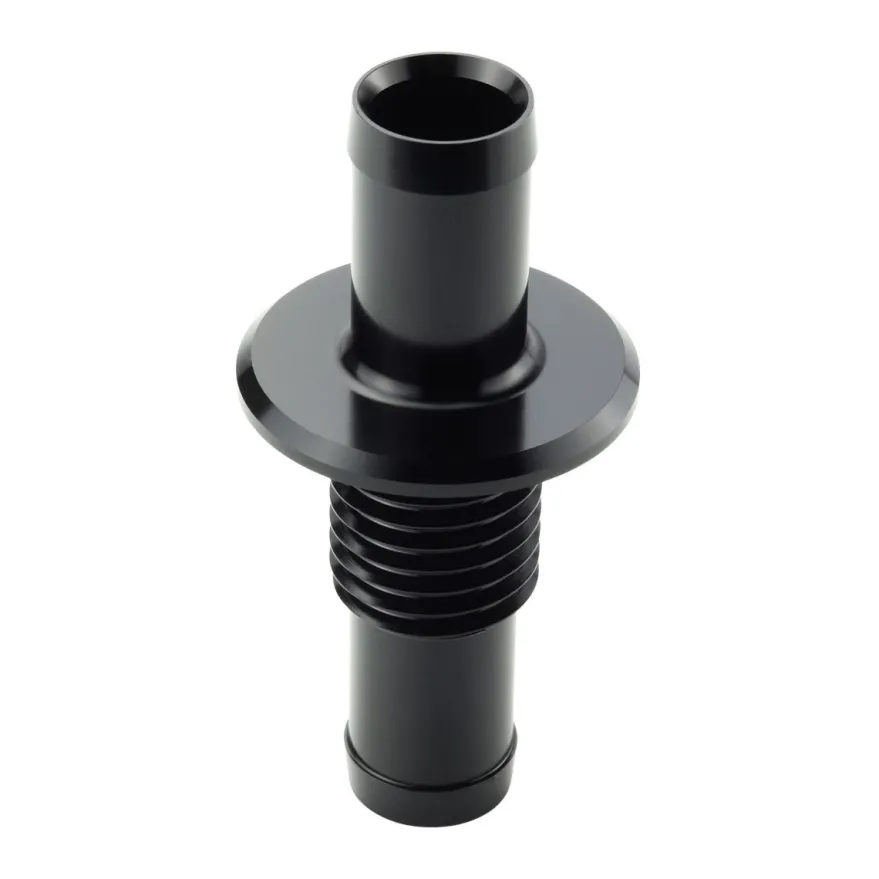 16 - 16 mm (5/8'') Bulkhead Slangadapter & Låsmutter - SvartT7 Design