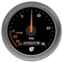 MTX-A: 20 PSI Vakuum/Laddtryck Svart Mätarkit Innovate Motorsport