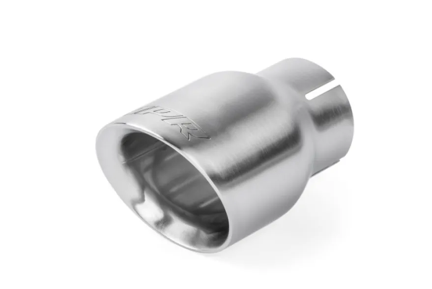 Ändrör 3.5 Tum Dubbelväggiga Snedskurna Borstad Silver 2-Pack APR