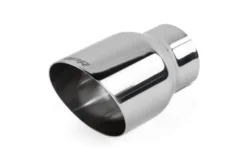 Ändrör 3.5 Tum Enkelväggiga Snedskurna Polerad Silver 2-Pack APR