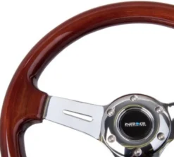NRG Classic Wood Grain Med Kromcentrum 330mm