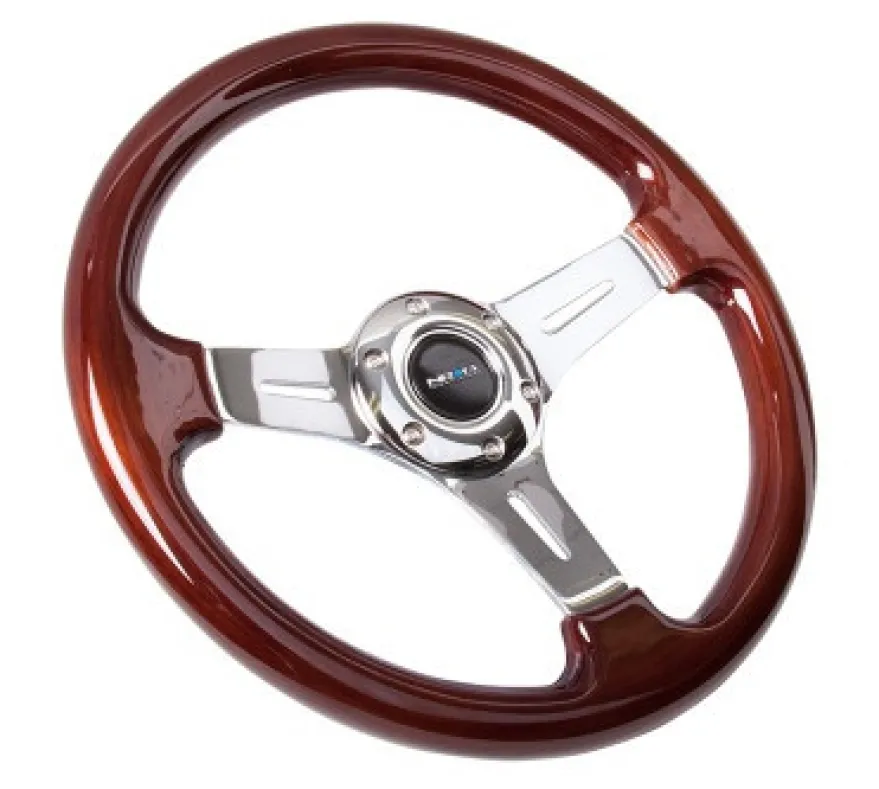 NRG Classic Wood Grain Med Kromcentrum 330mm