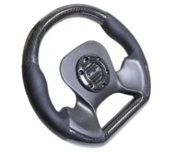 NRG Kolfiber-/Raceratt med Lädergrepp 320mm