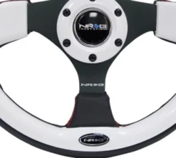 NRG Pilota ''Racestyle'' 320mm Svart/Vit Sportratt