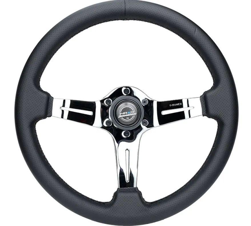 NRG Splitz Lättviktsratt för Simulator Krom & Läder