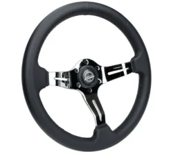 NRG Splitz Lättviktsratt för Simulator Krom & Läder