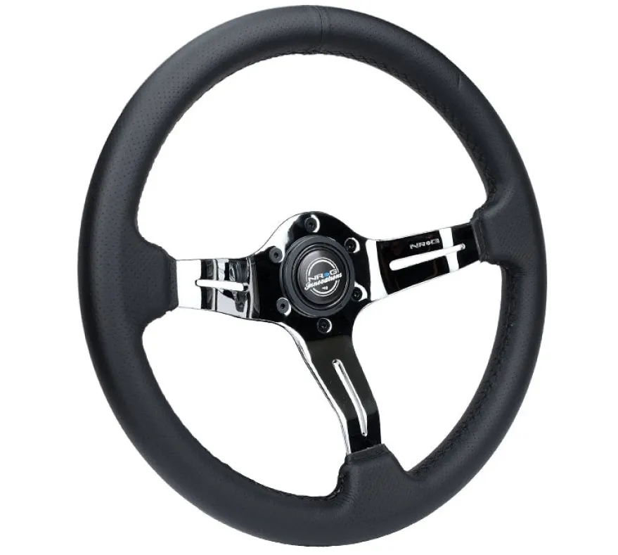 NRG Splitz Lättviktsratt för Simulator Krom & Läder