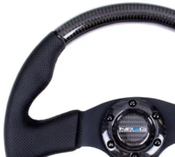 NRG Sportratt Kolfiber med Lädergrepp 315mm