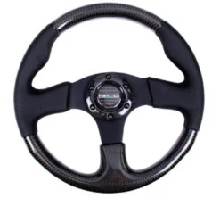 NRG Sportratt Kolfiber med Lädergrepp 315mm