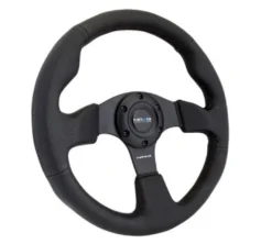 NRG Sportratt Läder med Svarta Sömmar 320mm