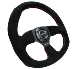 NRG Sportratt Mocca ''Racestyle'' med Röda Sömmar / Platt botten