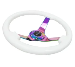 NRG Vit Träratt med Neochrome Centrum 350mm (3'' Djup)