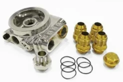 Oljeförflyttarsandwichplatta Type-I O/C 3/4x16UNF Med Termostat GReddy