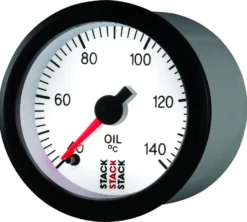 Oljetemperatur-Mätare 40-140°C Pro Stepper Motor 52MM Vit BAR STACK