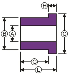 PF99-101BLK 100 Series Top-Hat Bussningar Black Series Powerflex