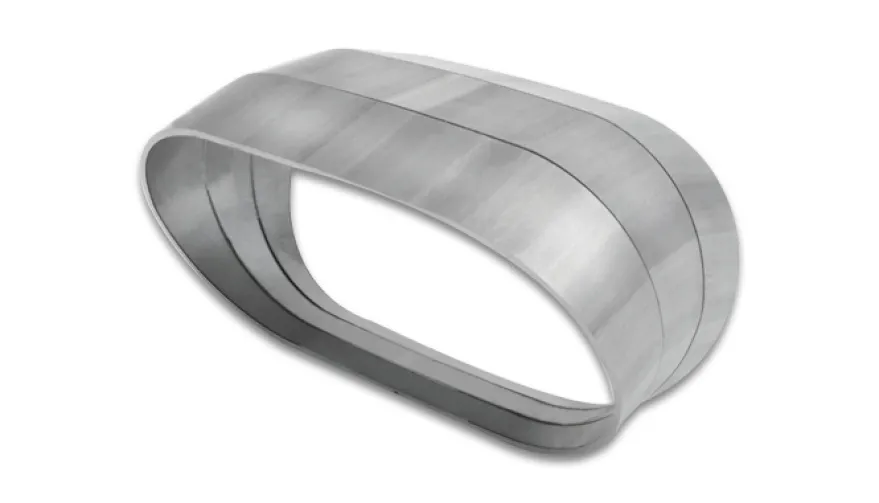 Pie Cuts Oval Vertical Plane 3.00'' Rostfritt Vibrant performance