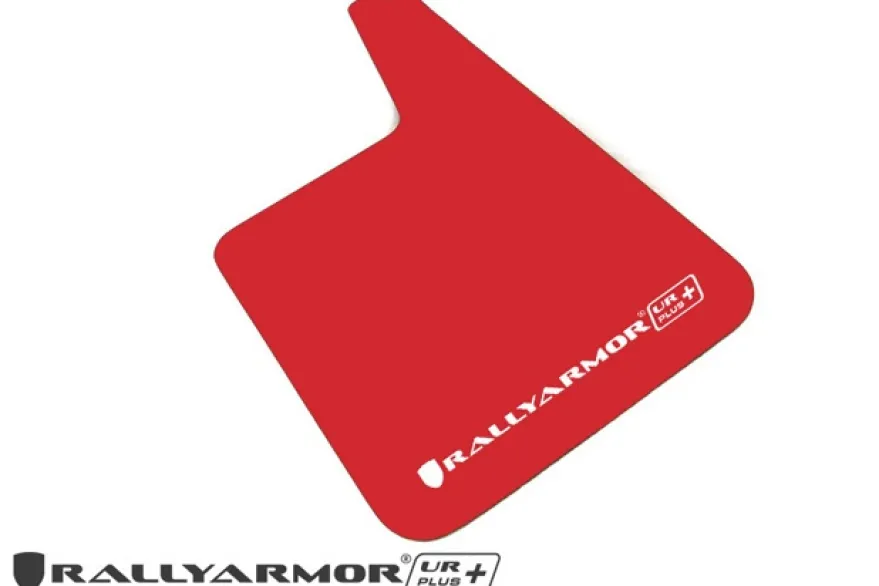 Röda Universala UR Plus Stänkskydd Vit Logo (4-Pack) Rally Armor
