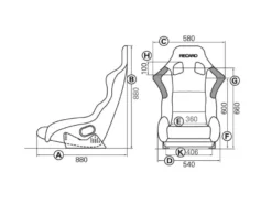 RECARO Profi SPG XL Sportstol Velour Röd