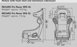 RECARO Pro Racer SPG XL Sportstol Velour Svart