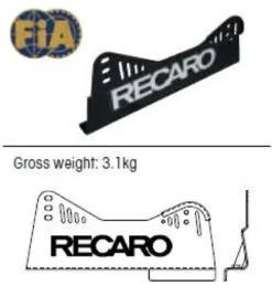 RECARO ståladapter för Pole Position N.G.