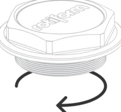Rotiform Billet Hex Centrumkåpa Svart (AeroDisc)