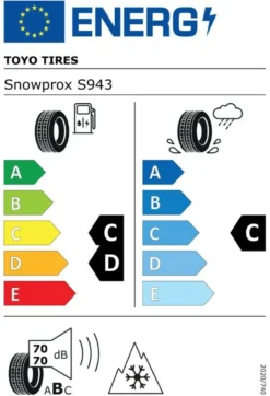 165/70R14 85T XL Toyo Snowprox S943 CC270/CCB70 PCRWL Vinterdäck