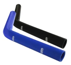 Silikonslang XL - 45° Böj - Svart / Blå QSP Products