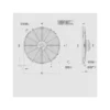 SPAL 385mm Tryckande 12V Fläkt 3320 m3/h