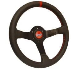 Sparco CHAMPION 330mm Läder Perforerat 3-ekrad