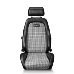 Sparco GT Sportstol Svart / Svart vitt klassiskt hundtandsmönster