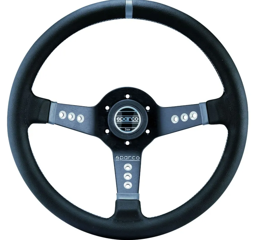 Sparco L777 350mm Läder 3-ekrad