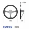 Sparco R325 350mm Mocka 3-ekrad