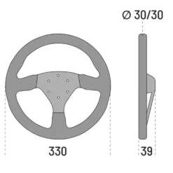 Sparco R323 Racingratt Mocka 330mm