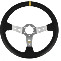 Sportratt Läder 90mm Djup 3-Ekrad, Silver QSP Products