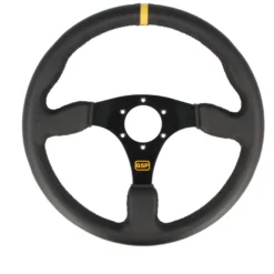 Sportratt Läder Platt 3-Ekrad, Svart QSP Products