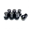 Svarta SCM440-Stål Hjulmuttrar M12x1.25 / M12x1.50 Hardrace