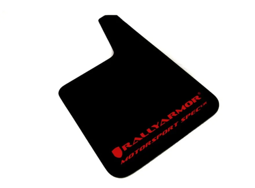Svarta Universala MSpec Stänkskydd Röd Logo (4-Pack) Rally Armor