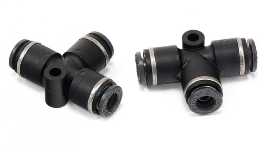 T-Kors För Luftslang 1/2'' PTC x 1/2'' PTC x 1/2'' PTC DOT SMC # KV2T07-02 Air Lift Performance